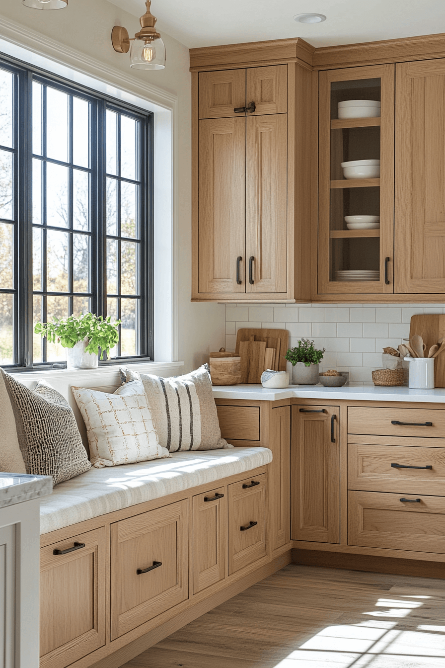 pale oak kitchen cabinets