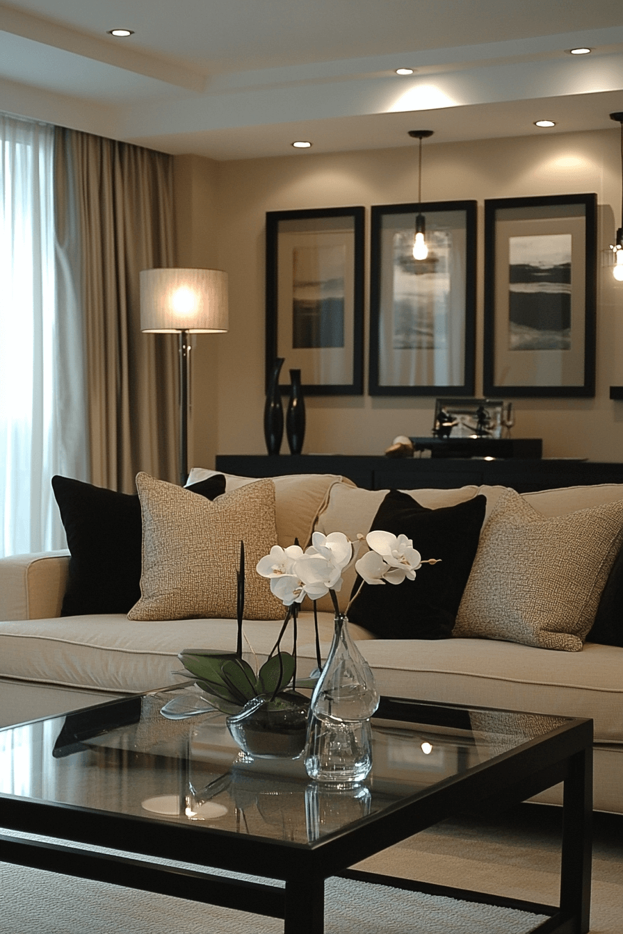 beige couch living room