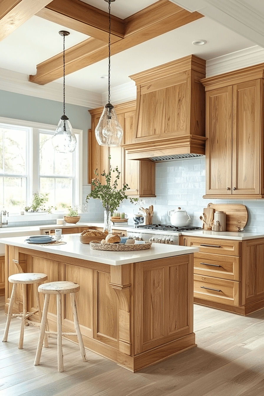 golden oak kitchen cabinets