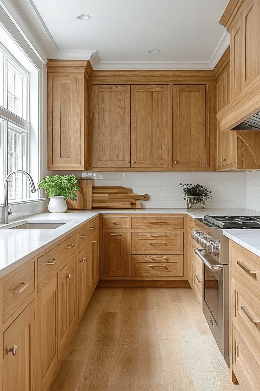 light oak kitchen cabinets