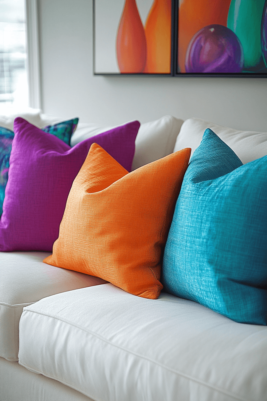 white couch living room