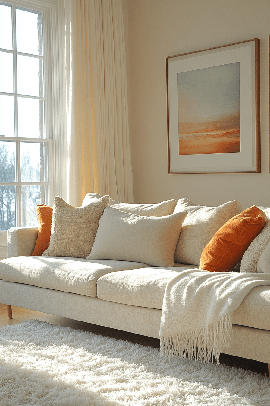 beige couch living room