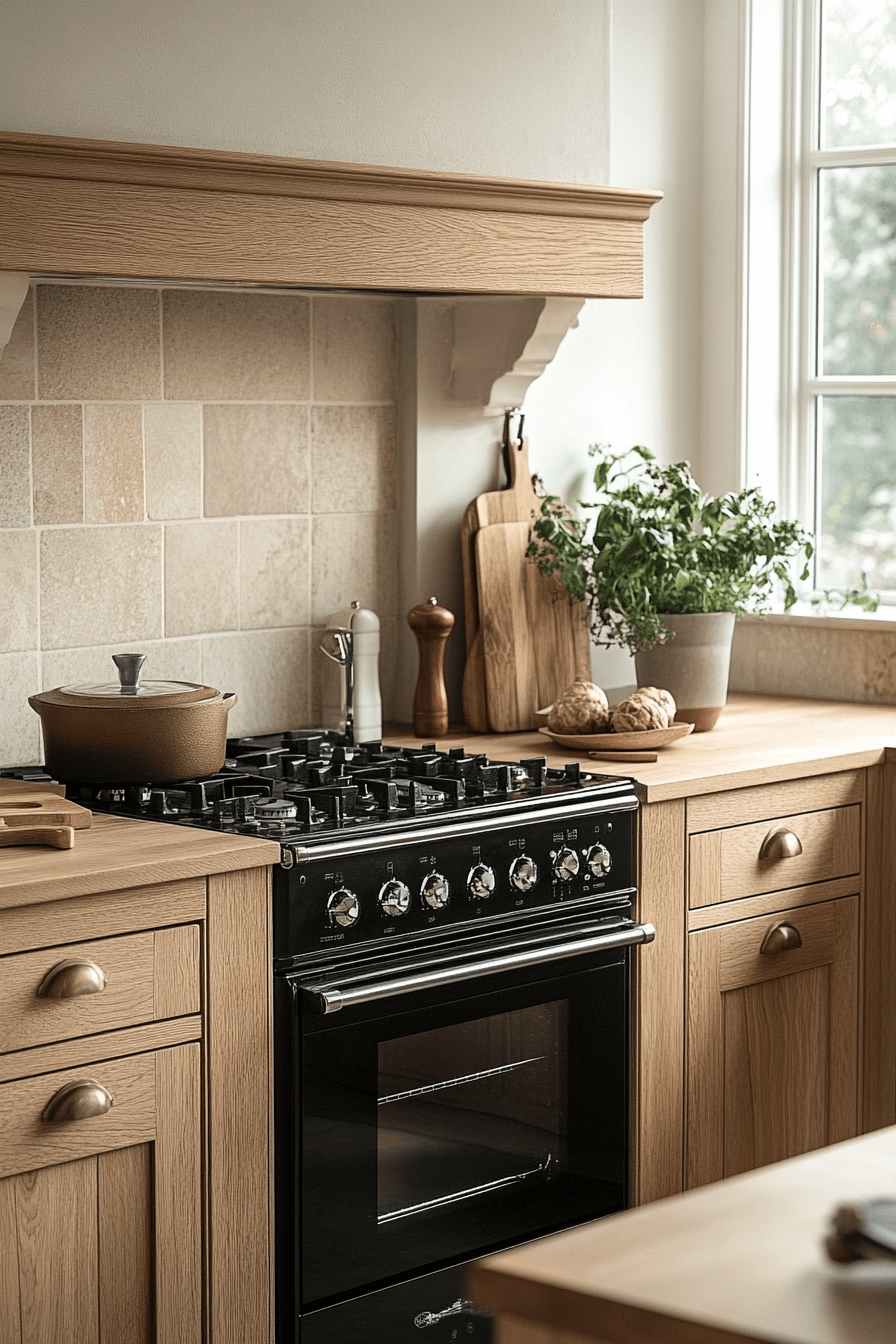 pale oak kitchen cabinets