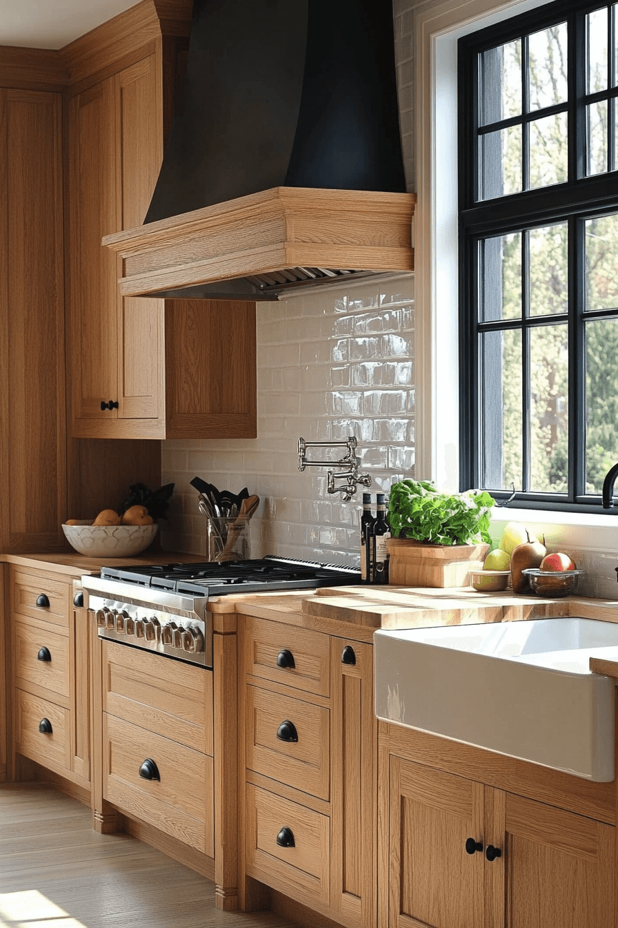 light oak kitchen cabinets
