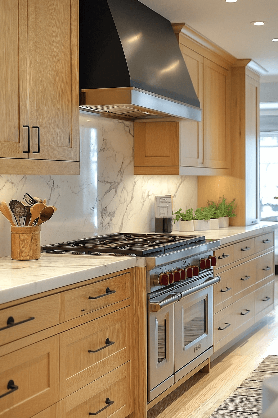 light maple kitchen cabinets