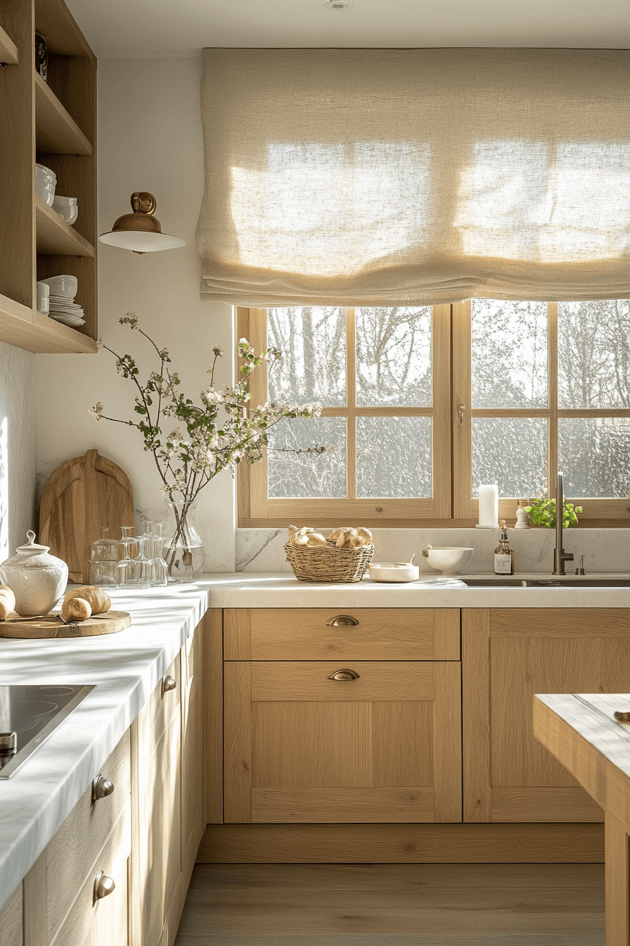 pale oak kitchen cabinets