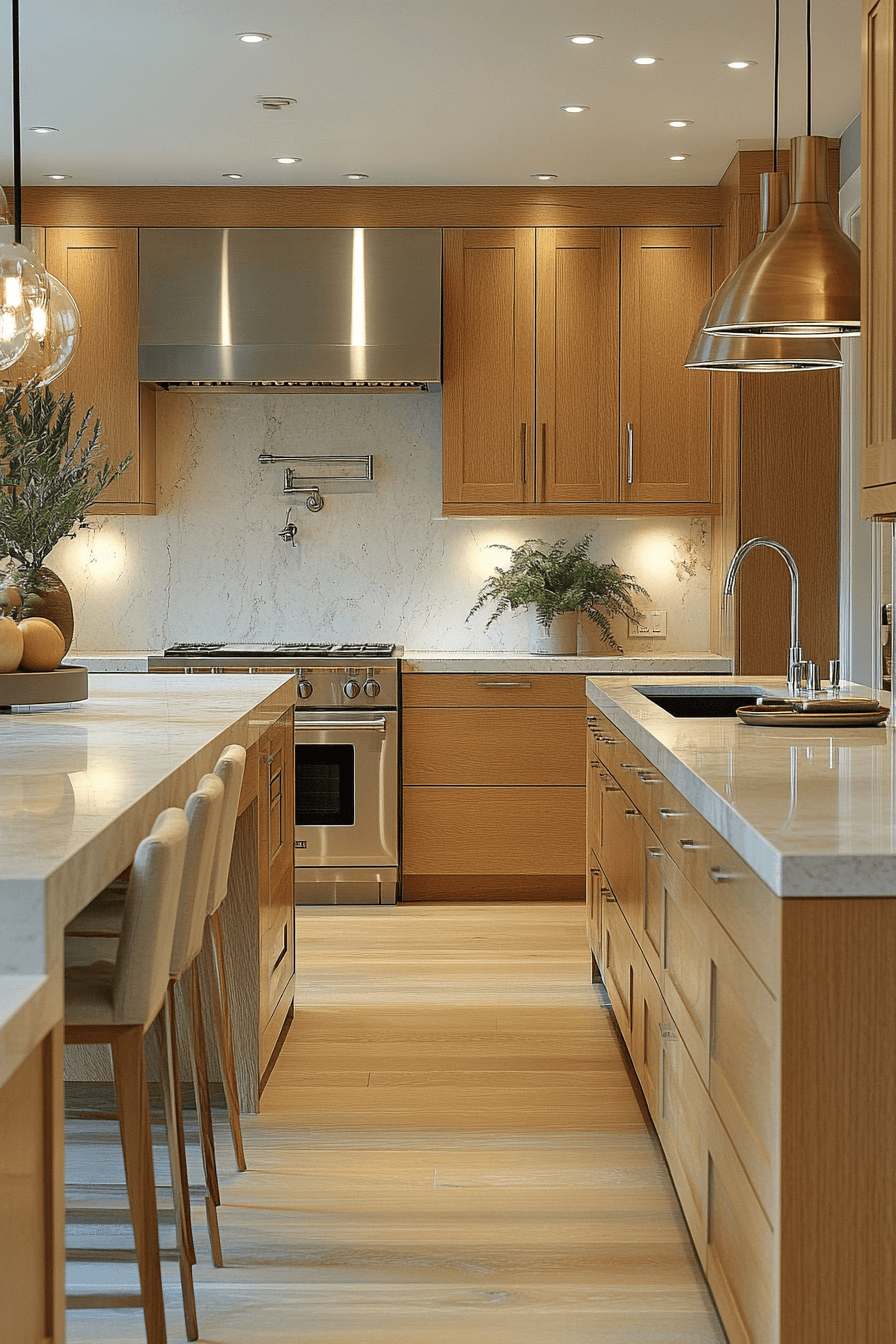 light oak kitchen cabinets