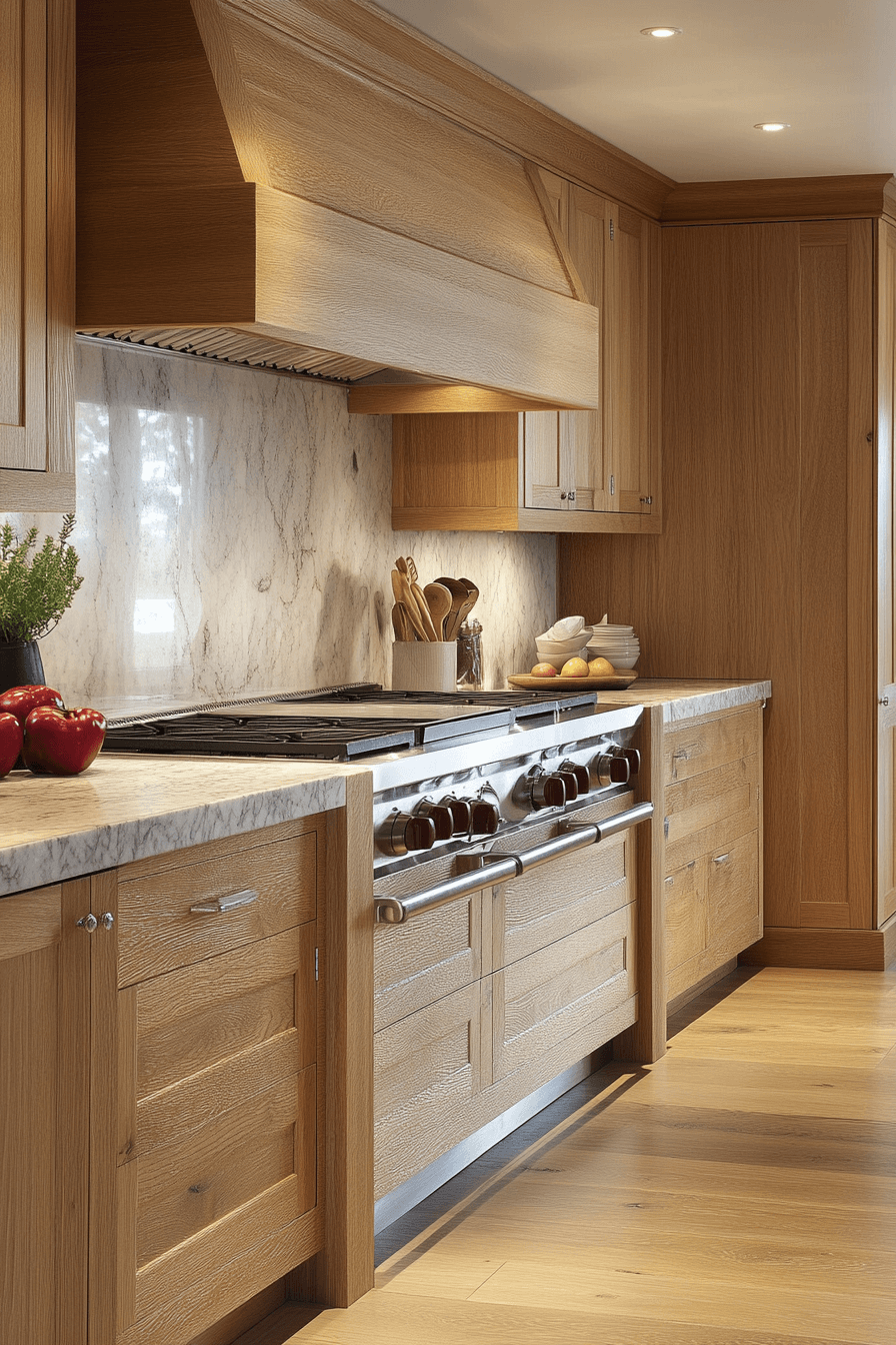 golden oak kitchen cabinets