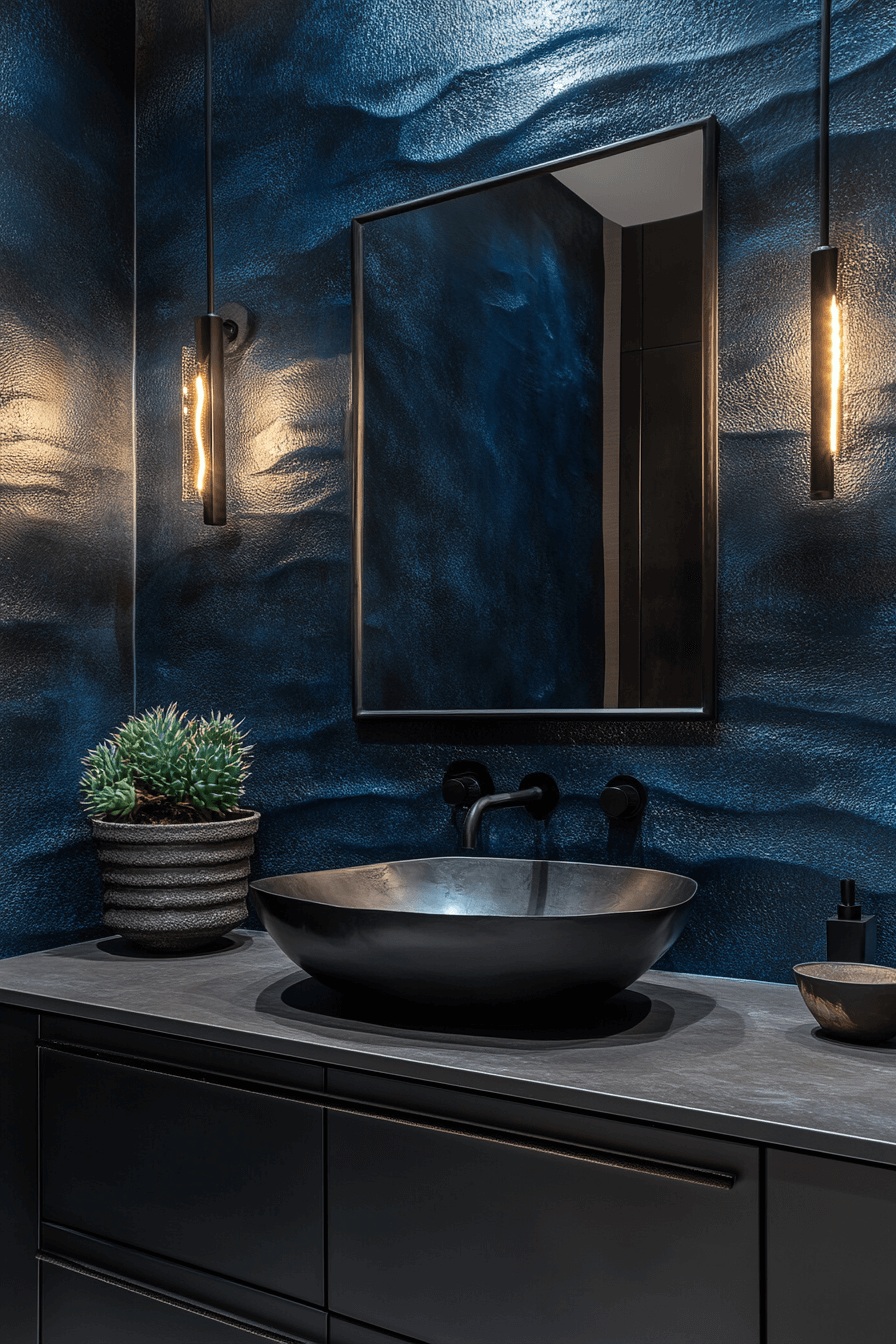 moody powder room