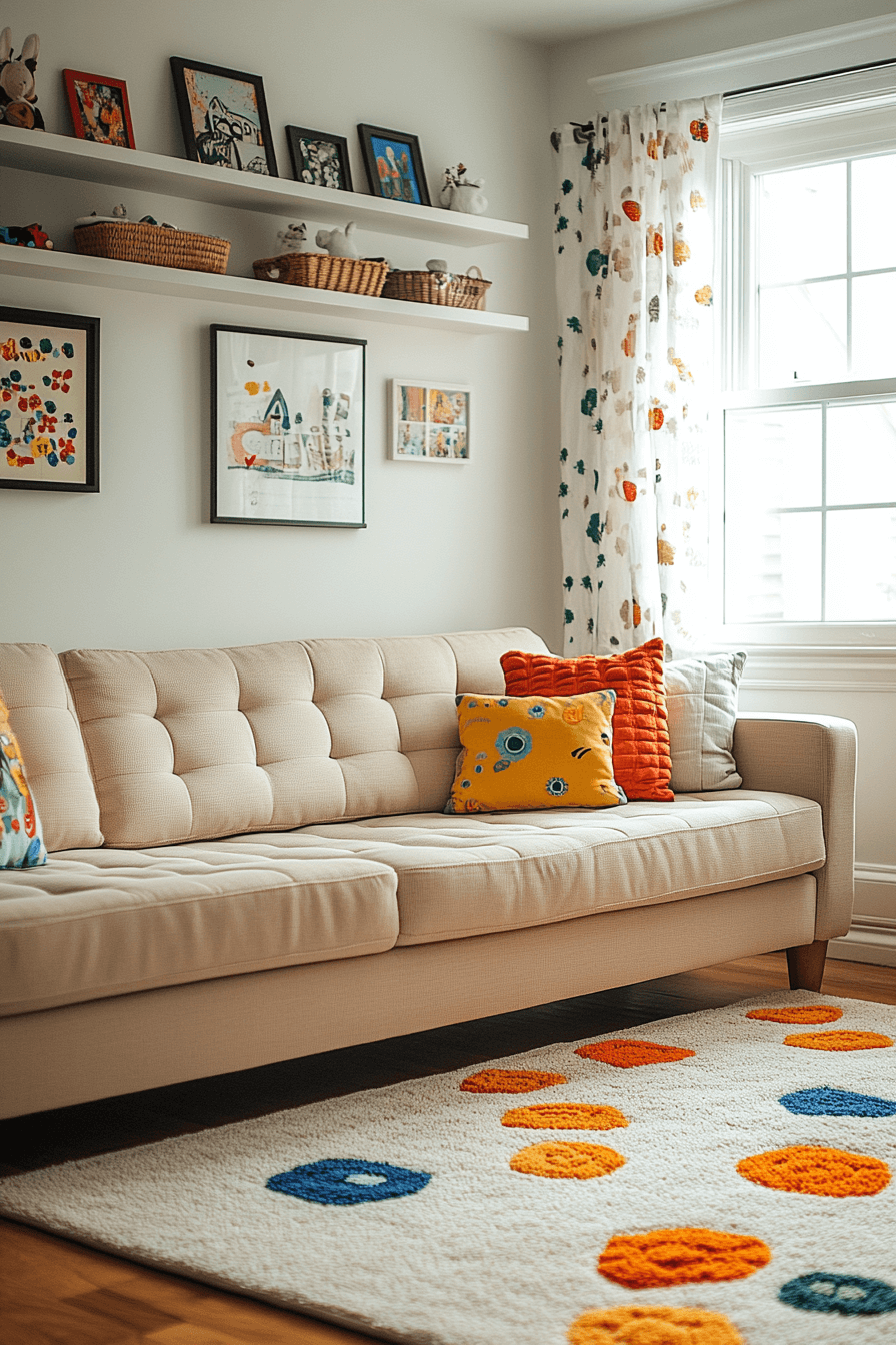 beige couch living room