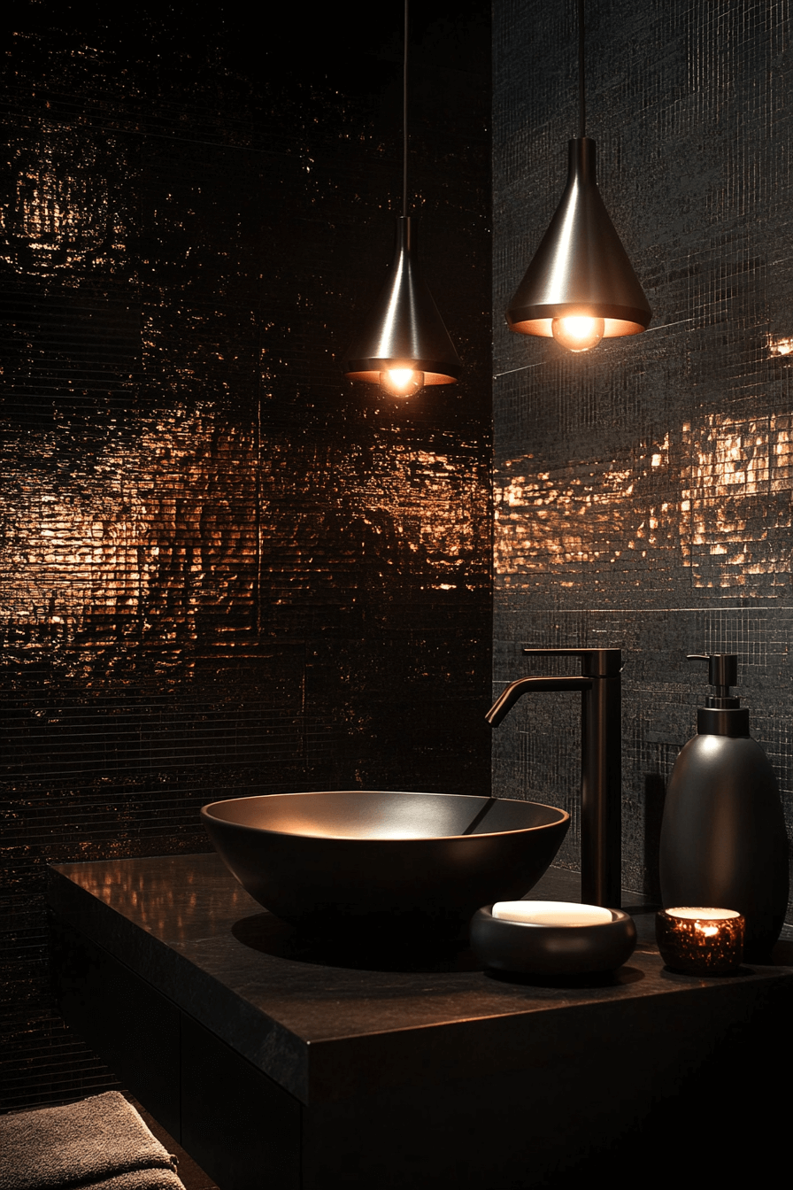 moody powder room