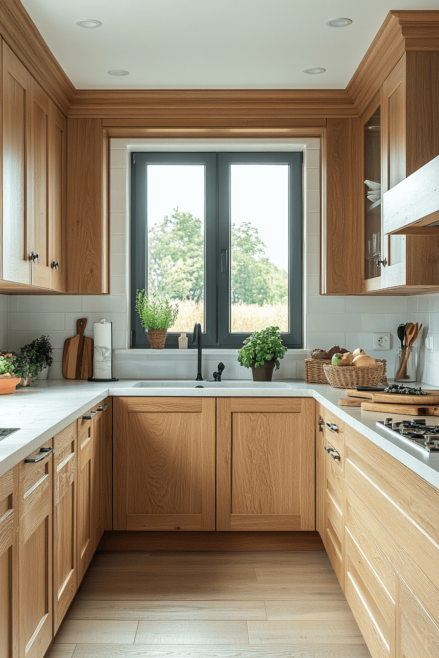pale oak kitchen cabinets