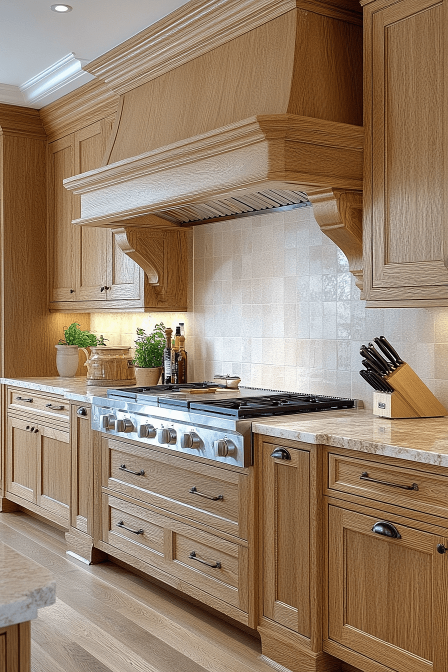 light oak kitchen cabinets