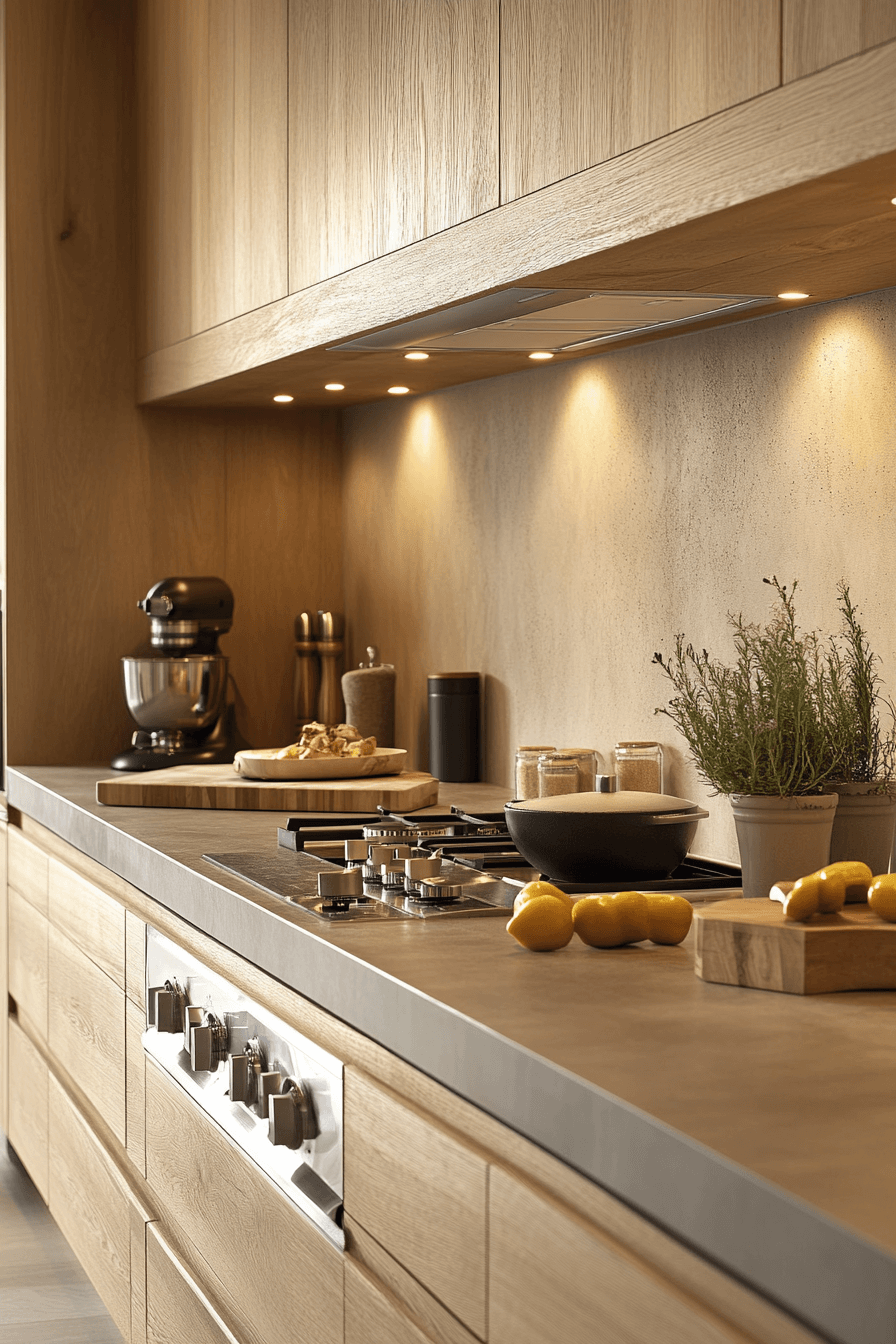 natural oak kitchen cabinets