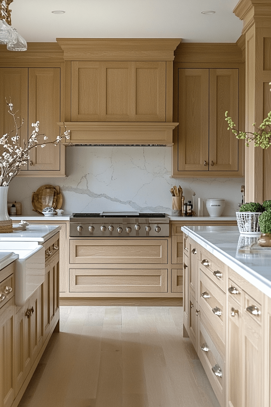 pale oak kitchen cabinets
