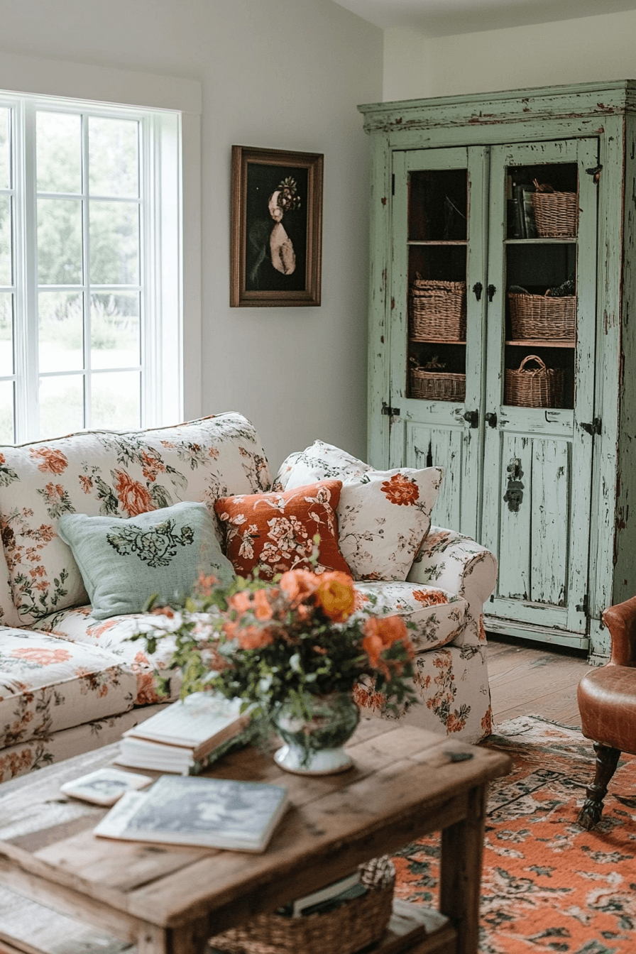 granny chic decor living room