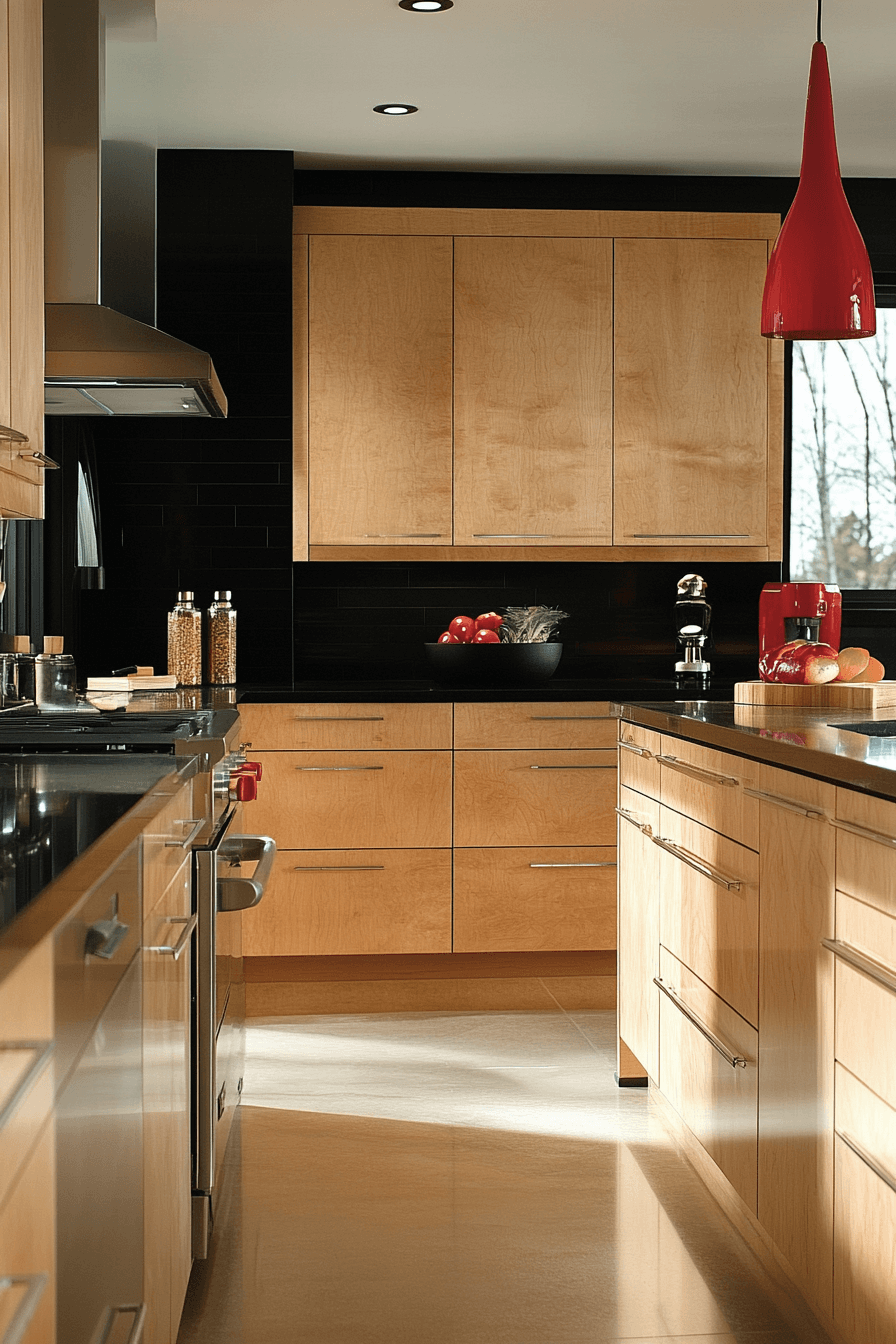 light maple kitchen cabinets