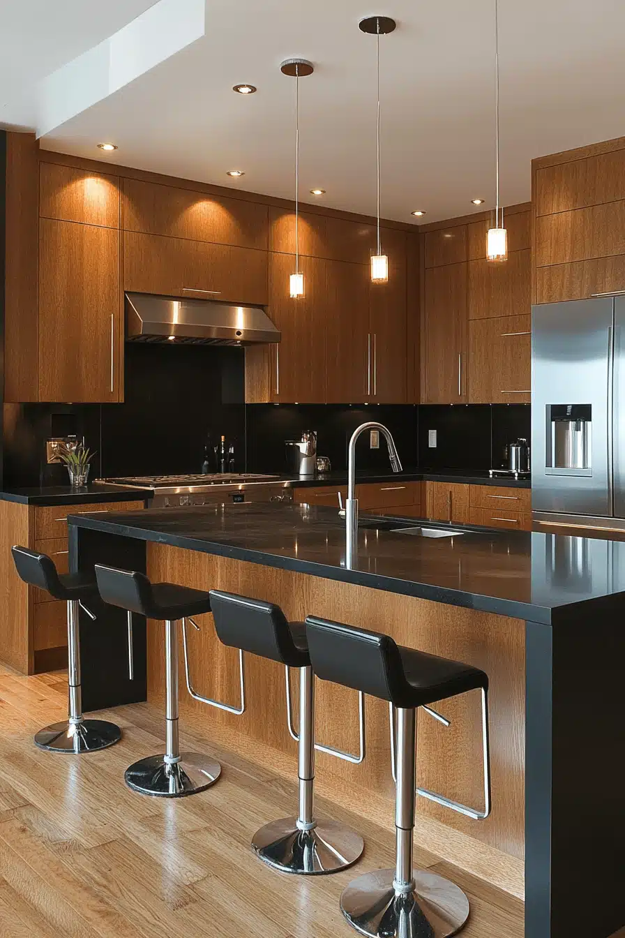 golden oak kitchen cabinets