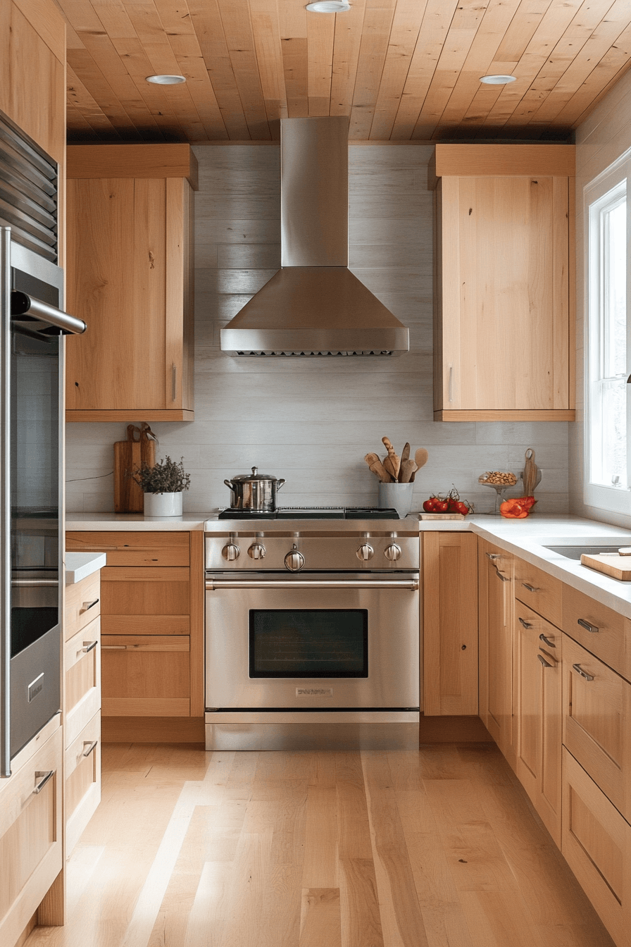 light maple kitchen cabinets