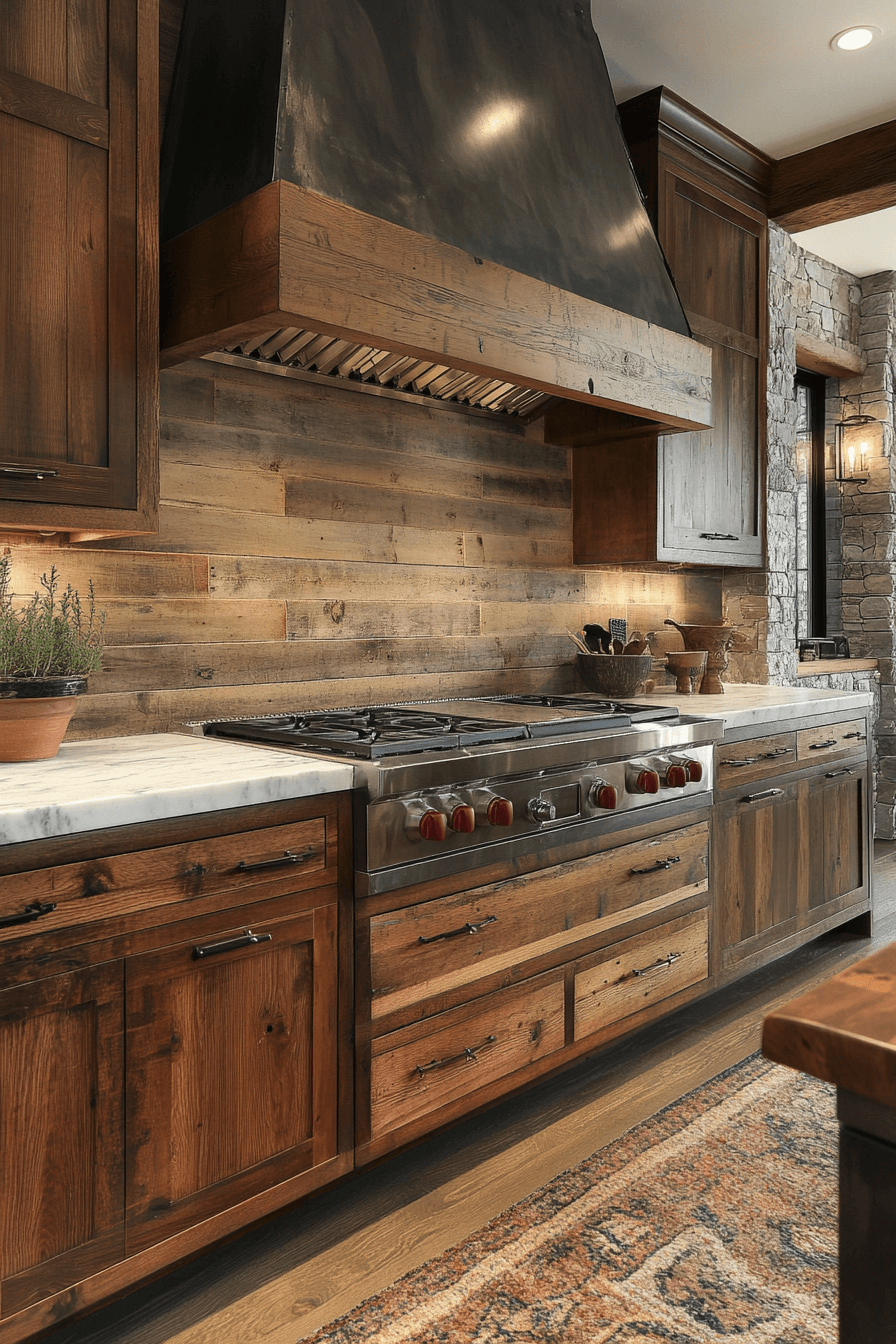 warm wood kitchen cabinets