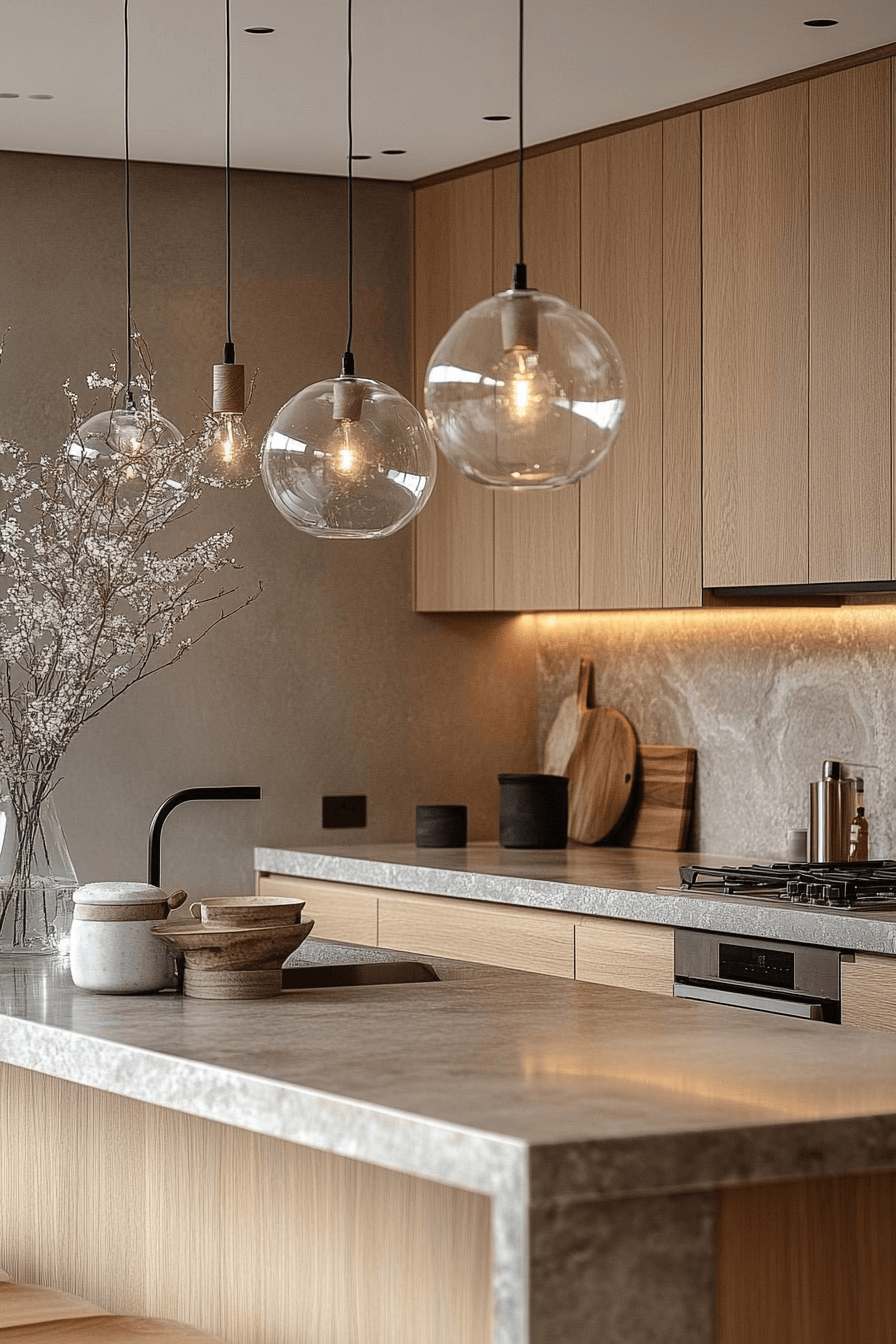 pale oak kitchen cabinets