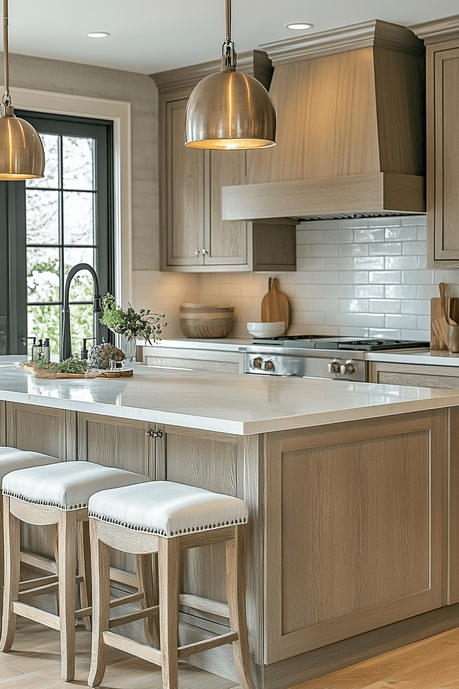 pale oak kitchen cabinets