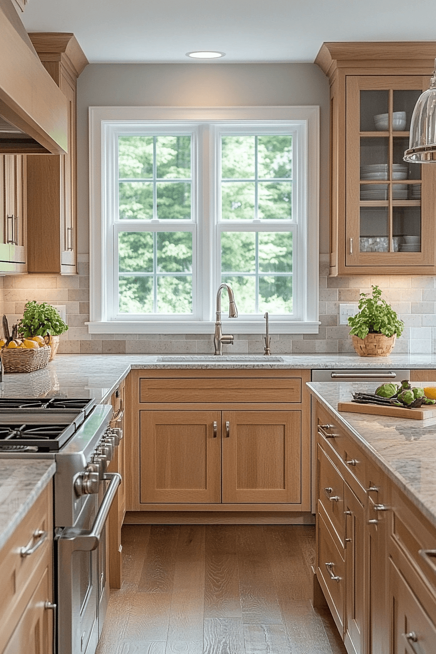 light maple kitchen cabinets