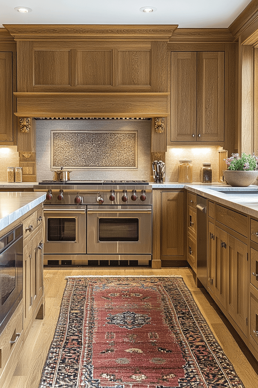 golden oak kitchen cabinets