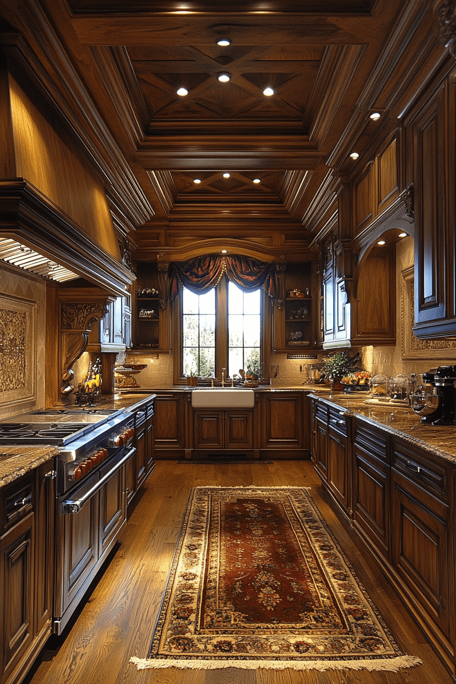 warm wood kitchen cabinets