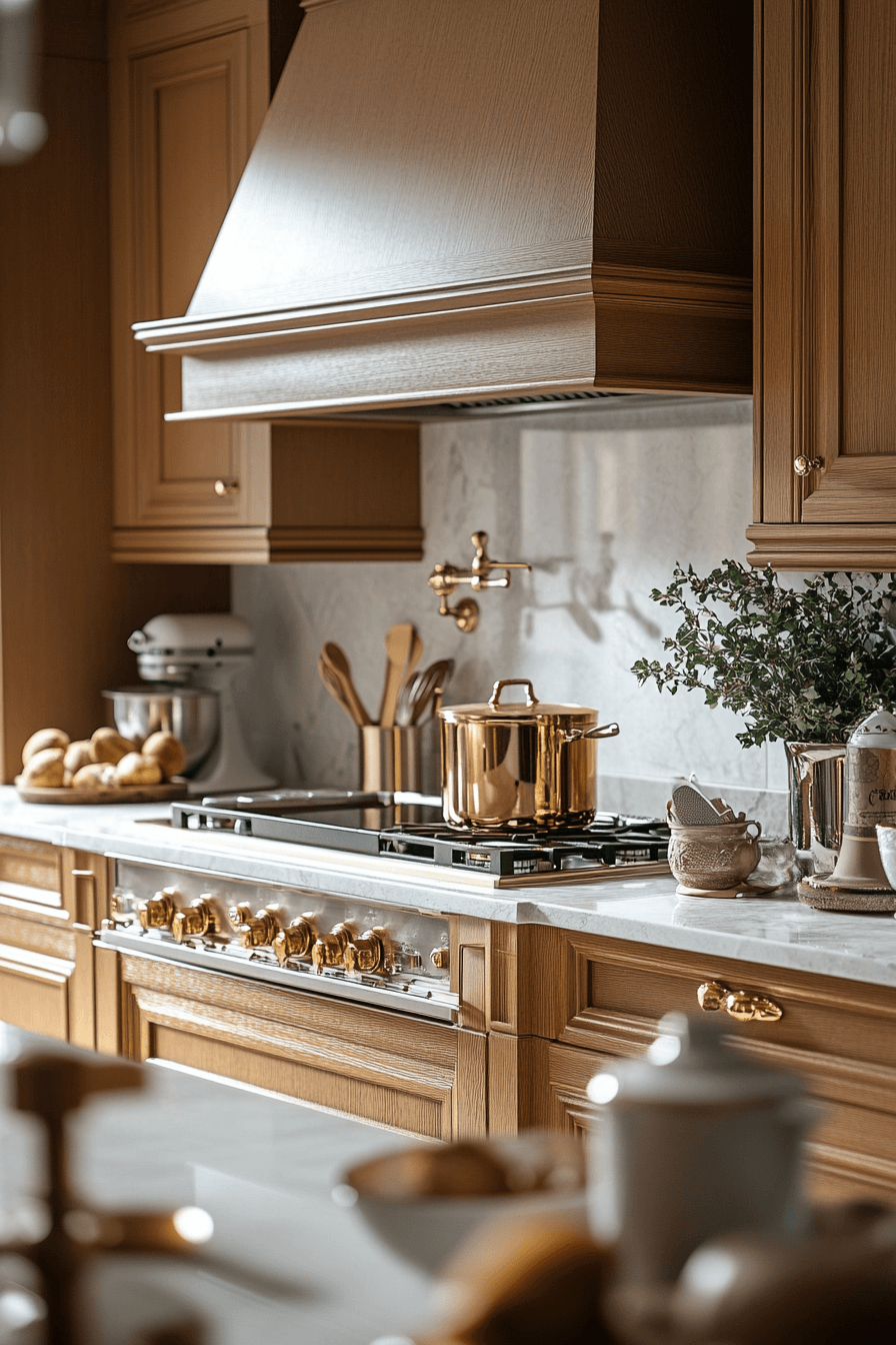 golden oak kitchen cabinets
