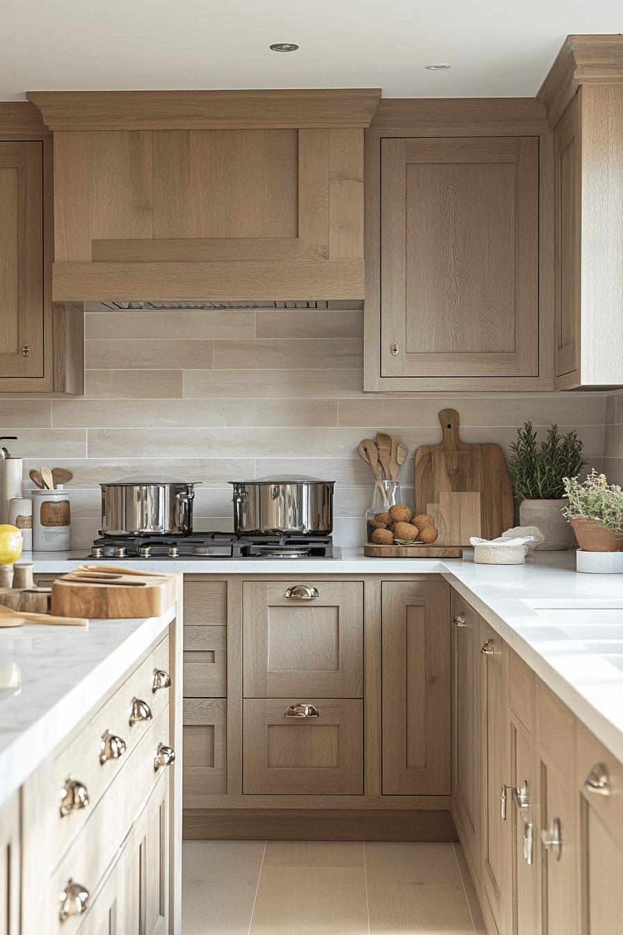 pale oak kitchen cabinets