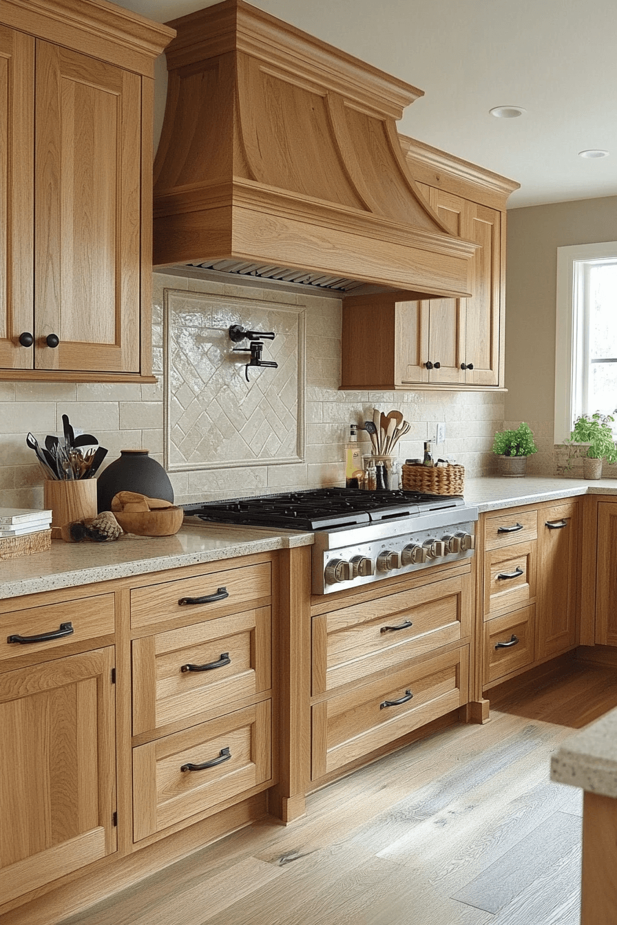 light oak kitchen cabinets