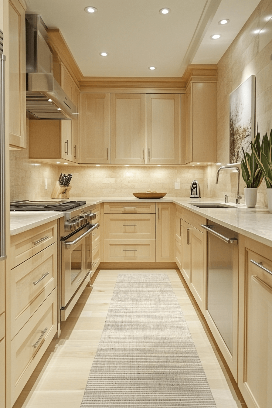 light maple kitchen cabinets
