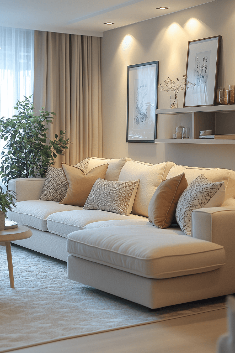 beige couch living room