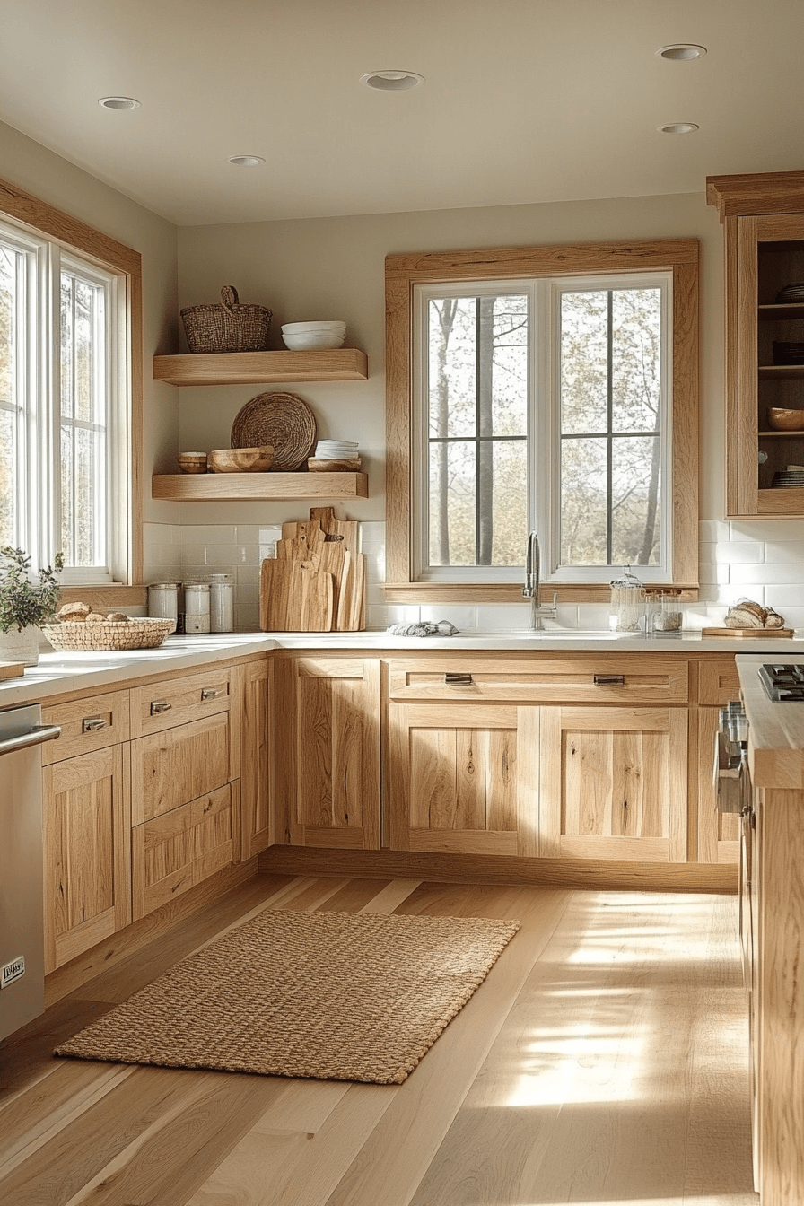 light oak kitchen cabinets