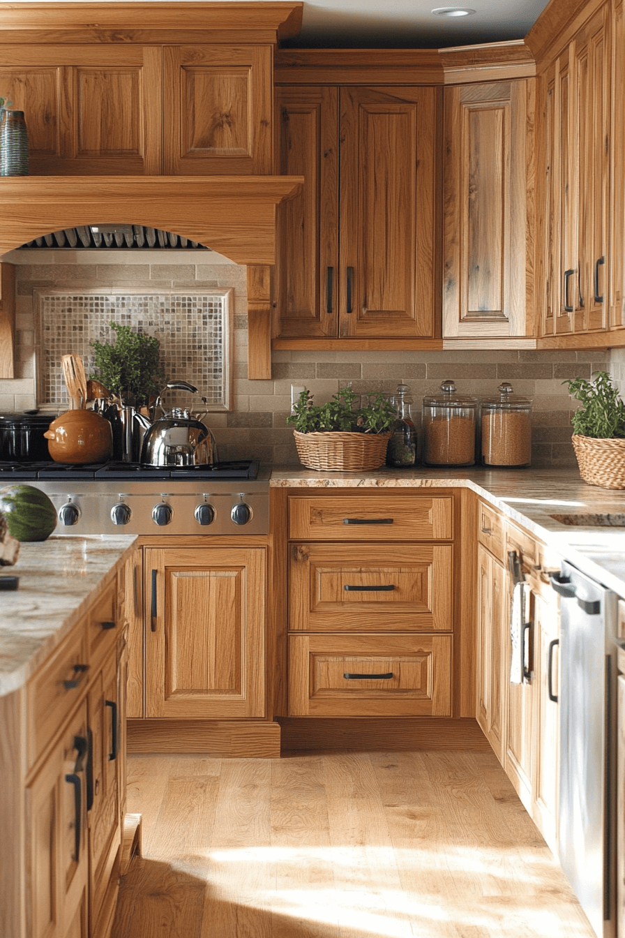 pale oak kitchen cabinets