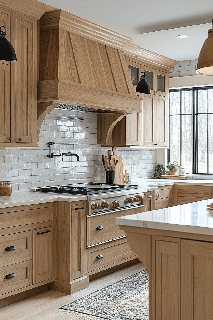 light oak kitchen cabinets