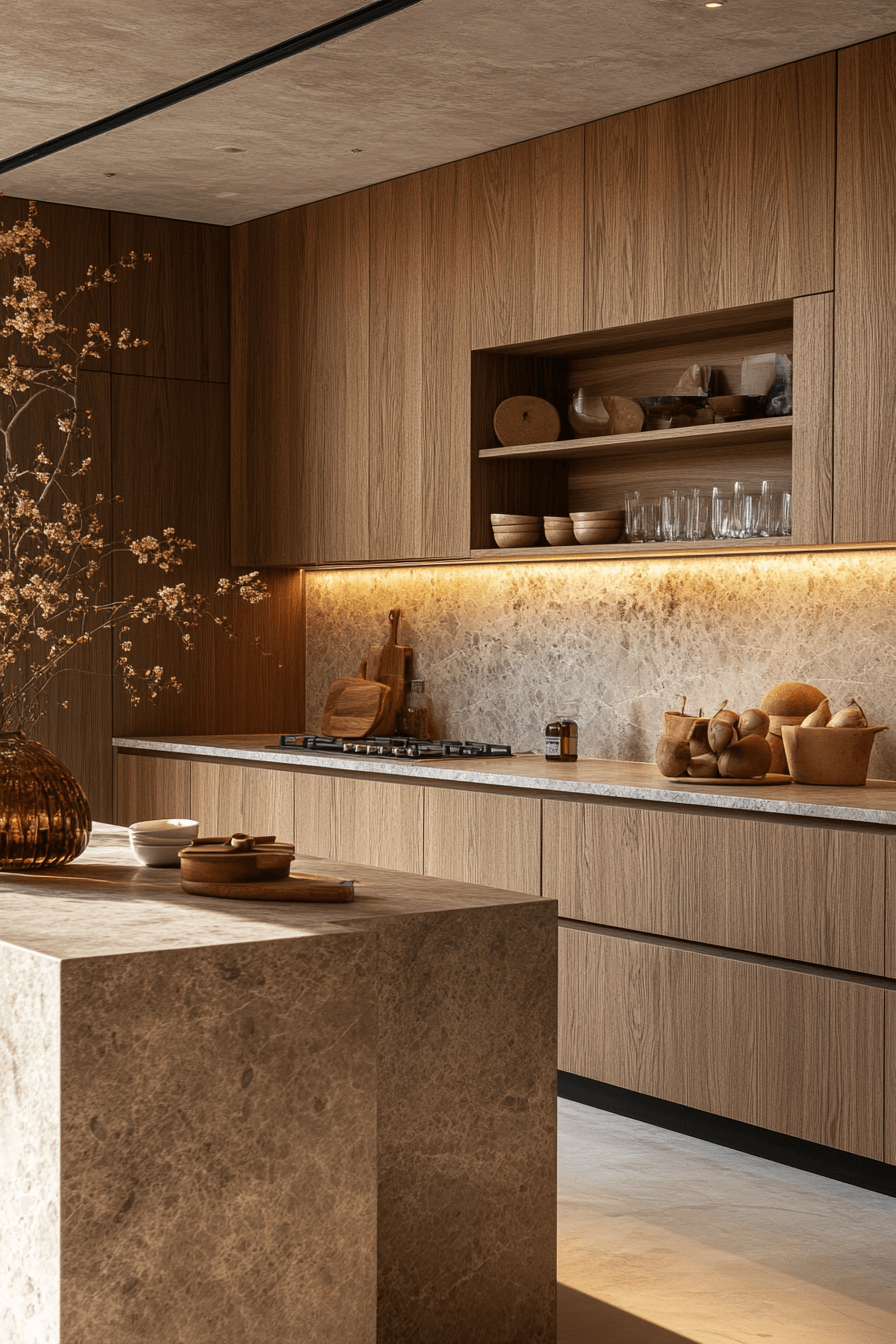 natural oak kitchen cabinets