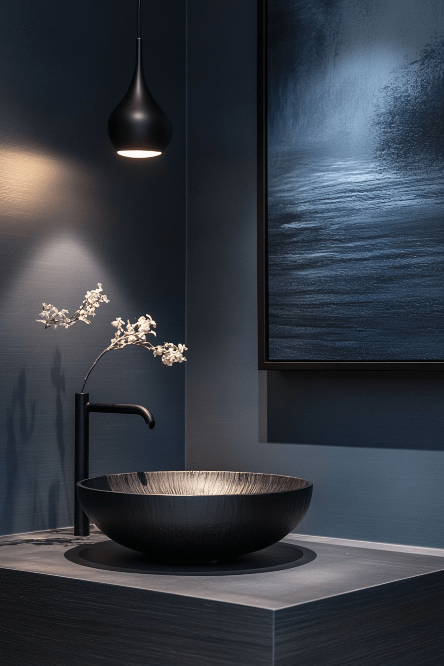 moody powder room