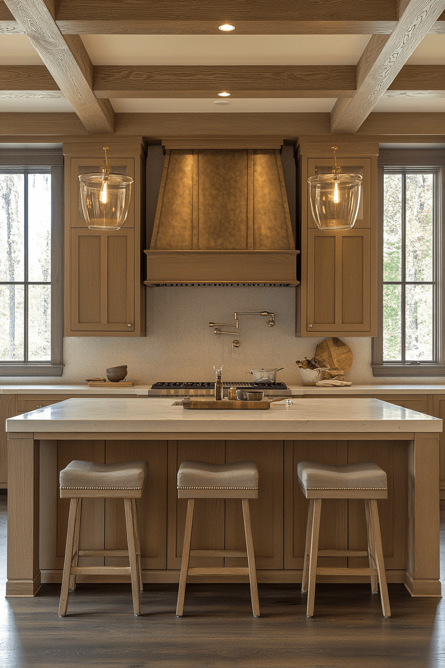 golden oak kitchen cabinets