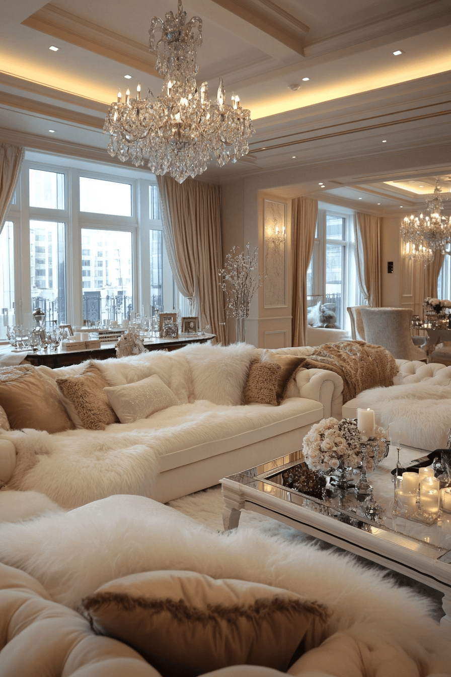 white couch living room