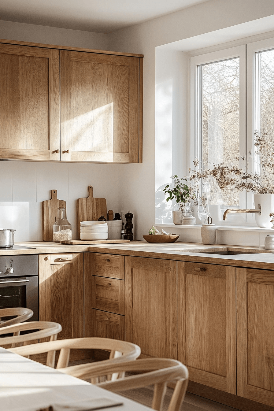 light oak kitchen cabinets