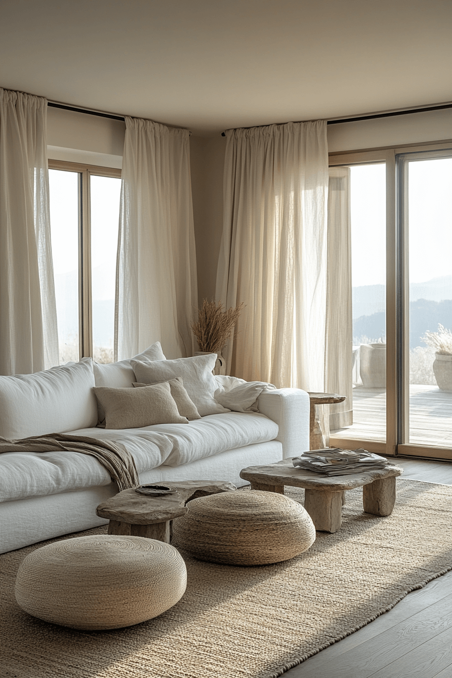 white couch living room