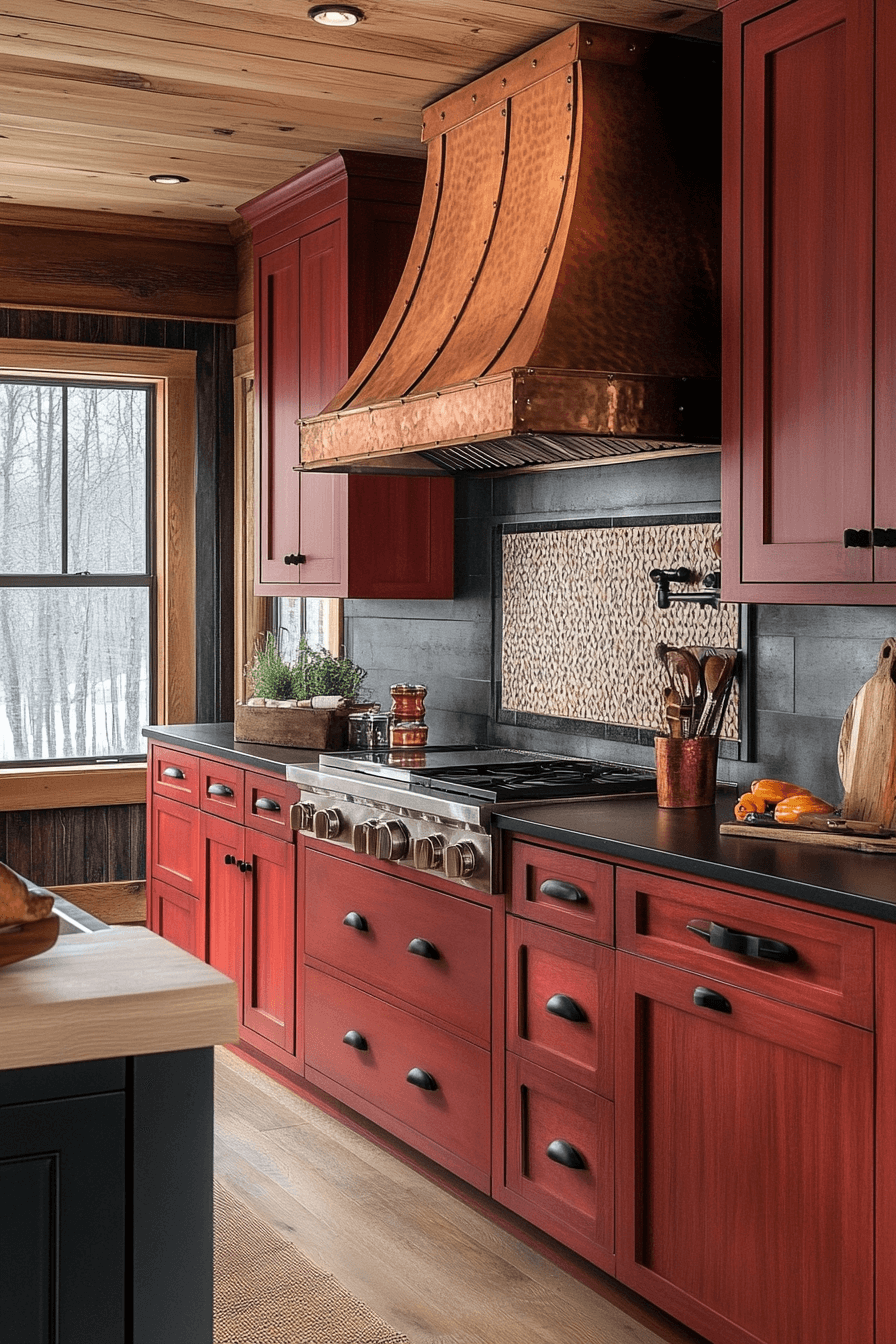 red oak kitchen cabinets