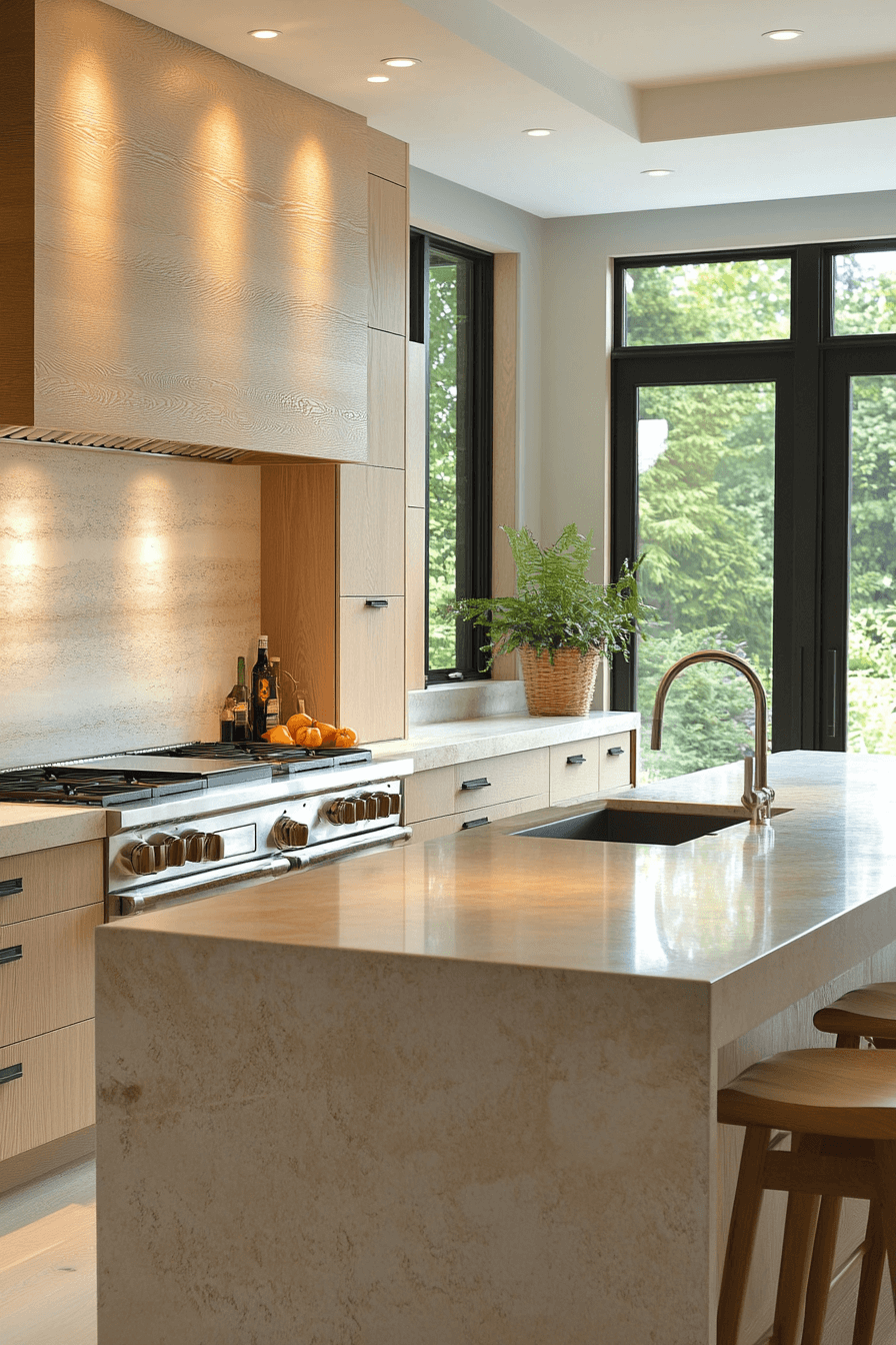 pale oak kitchen cabinets