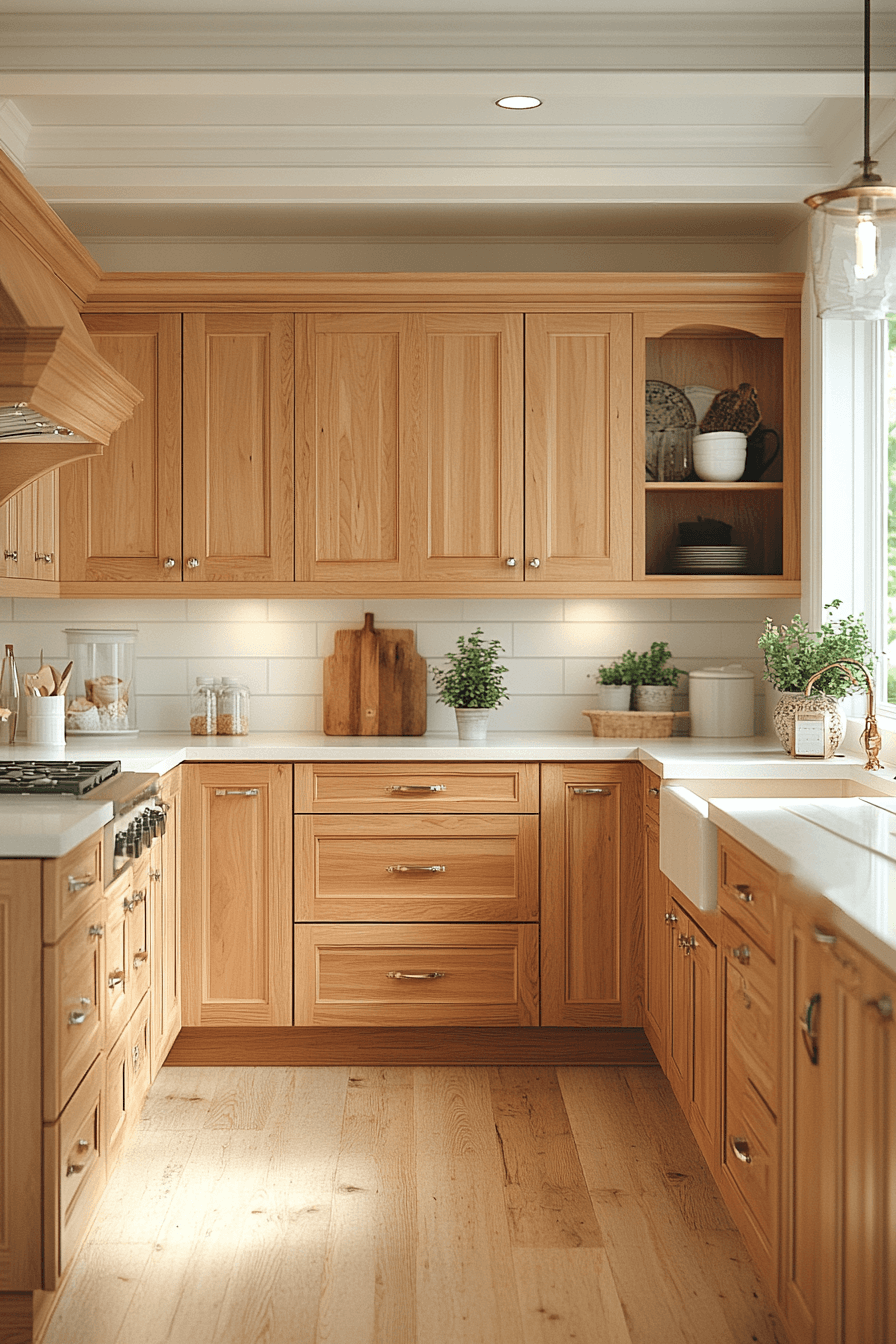 light maple kitchen cabinets