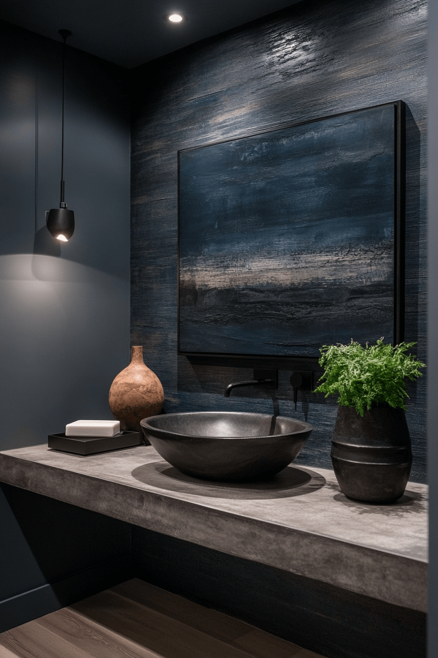 moody powder room
