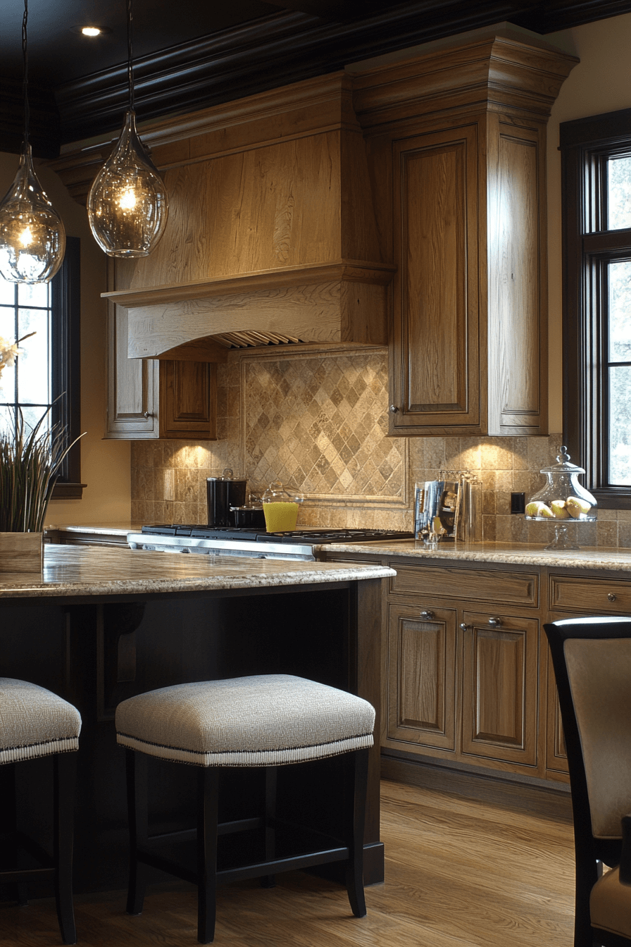 natural oak kitchen cabinets