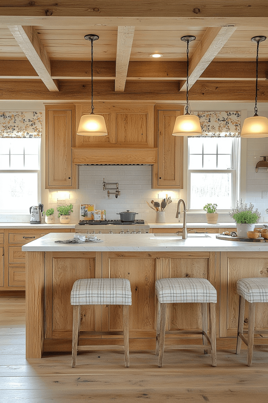 golden oak kitchen cabinets
