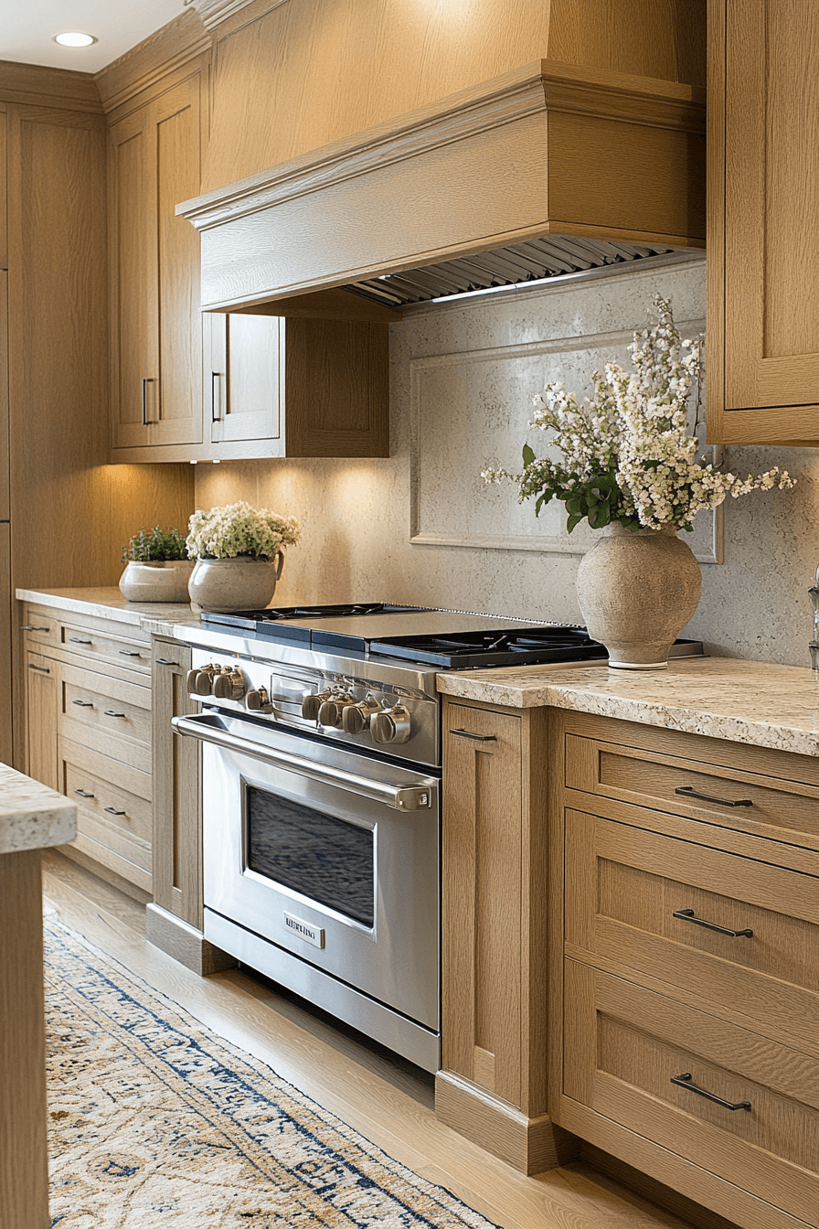 pale oak kitchen cabinets